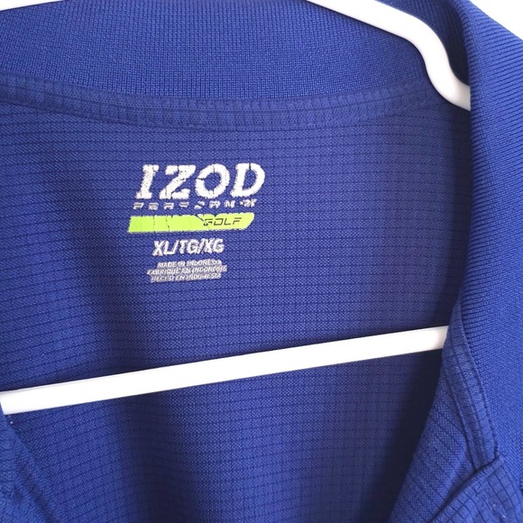 Izod Perform men's Blue Golf Shirt size XL - Picture 2 of 4